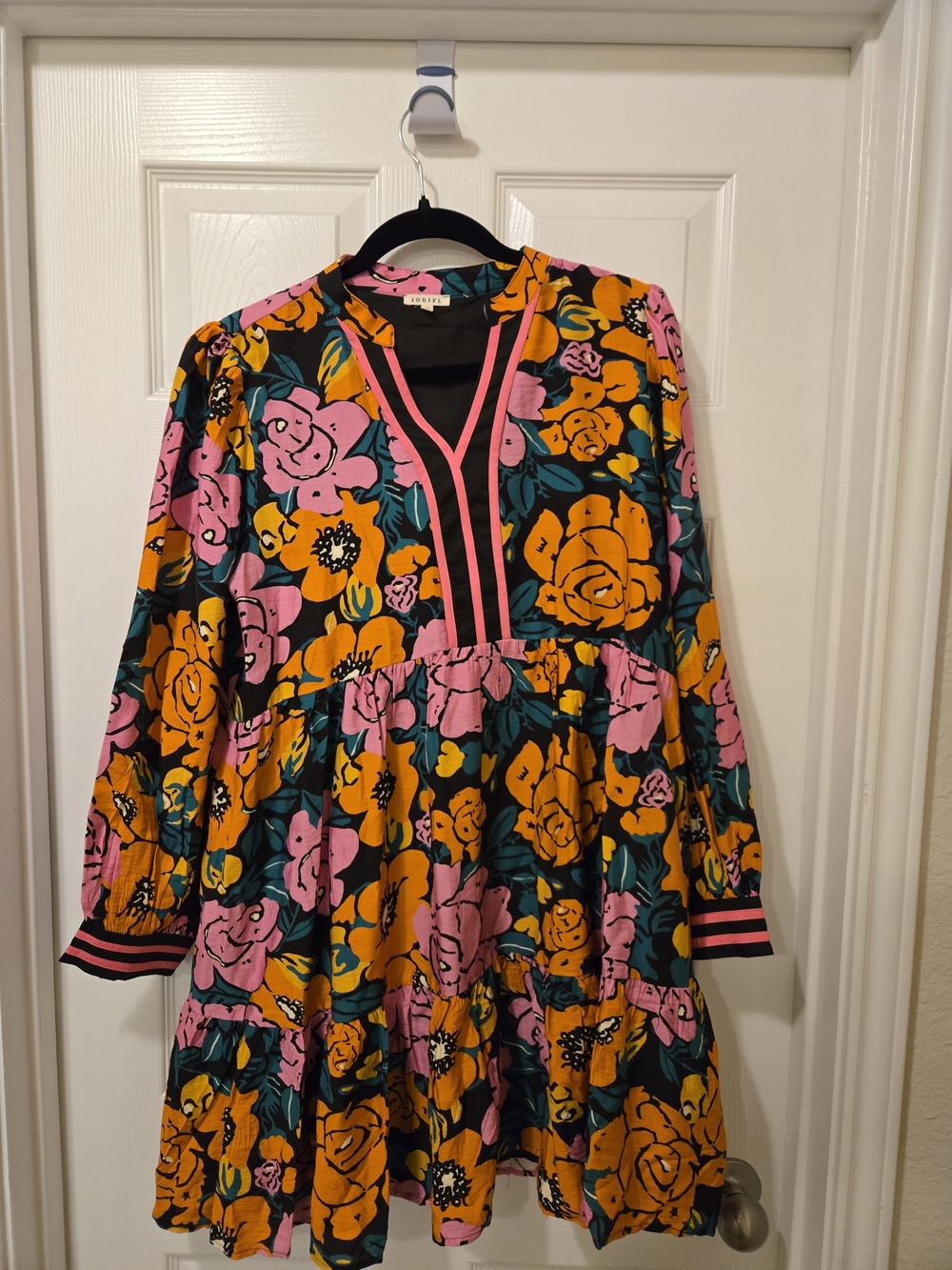 JODIFL Pink, Orange & Green Floral Mini Dress - Picture 2 of 9